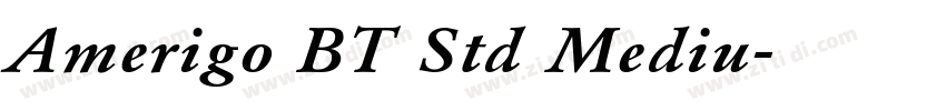 Amerigo BT Std Mediu字体转换